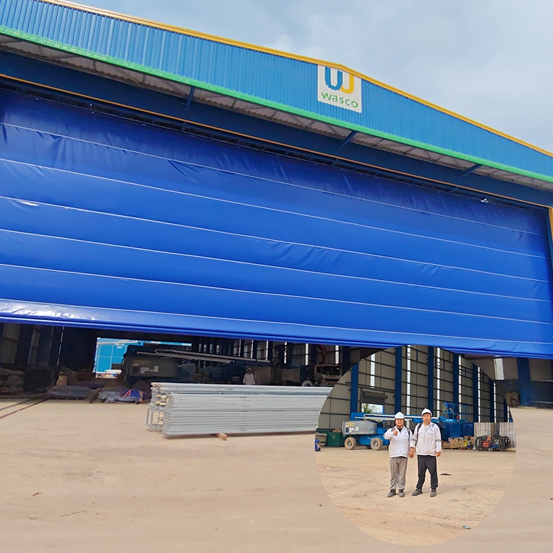 Cửa nhà chứa máy bay nâng bằng vải PVC