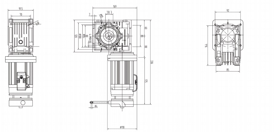 Motor cửa tốc độ cao 750W